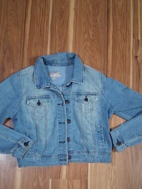 Celebrity Pink Light Blue Denim Jean Jacket